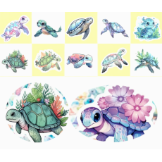 Turtle Vinyl Stickers 10's - Sold Assorted